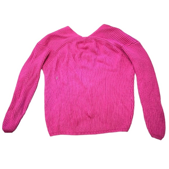 Kit and Ace Magenta Knit V Neck Sweater - Picture 2 of 8